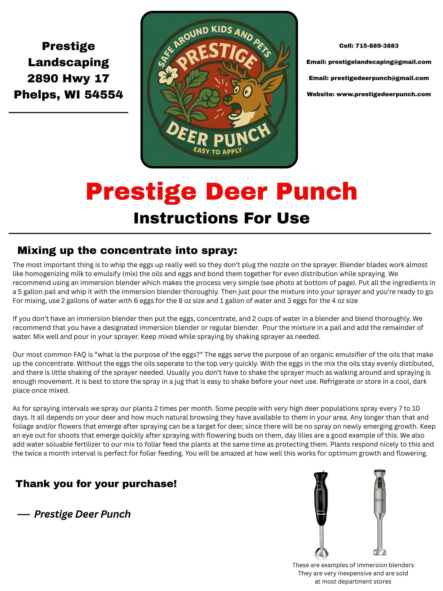 Prestige Deer Punch - 8 Oz Concentrate